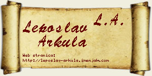 Leposlav Arkula vizit kartica